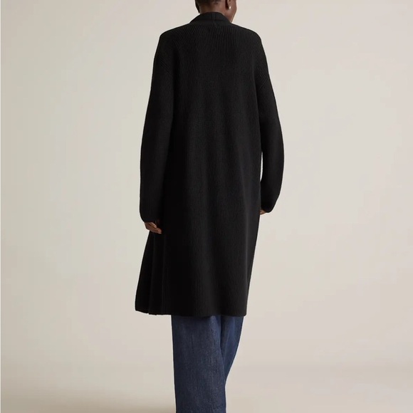 Quince Black Merino Wool Duster Cardigan - Picture 6 of 7